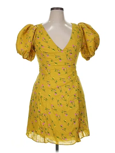 Pre-owned Lpa Cocktail Dress In Yellow