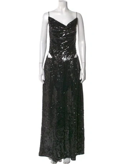 Pre-owned Lpa Cowl Neck Long Dress In Multi