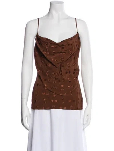 Pre-owned Lpa Cowl Neck Sleeveless Top W/ Tags In Brown
