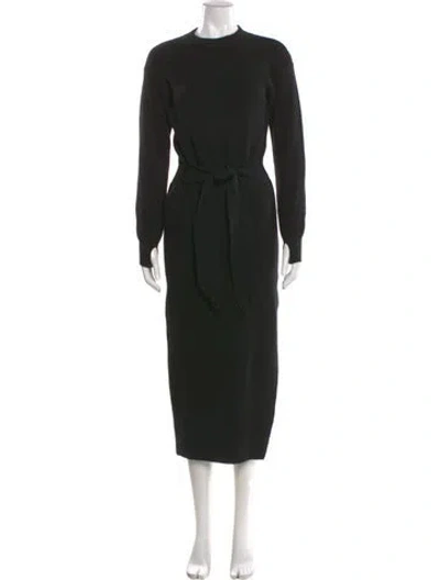 Pre-owned Lpa Crew Neck Long Dress In Black