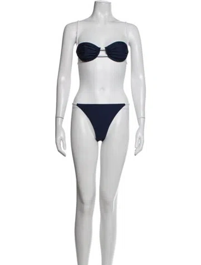 Pre-owned Lpa Cutout Accent Bikini W/ Tags In Blue
