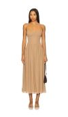 Lpa Dawn Midi Dress In Brown