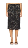 Lpa Ebony Midi Skirt In Black