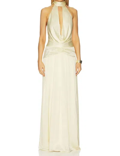 Lpa Elinor Gown In Butter Yellow In White