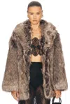 Lpa Elliana Coat In Brown & Grey