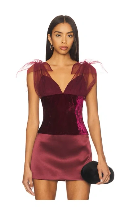 Lpa Emery Top In Burgundy