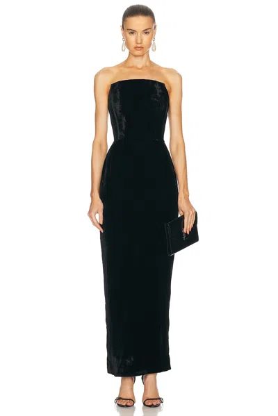 Lpa Emery Velvet Maxi Dress In Black