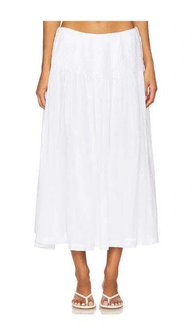 Lpa Emmy Midi Skirt In White