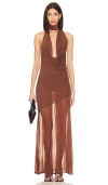 Lpa Estelle Maxi Dress In Chocolate