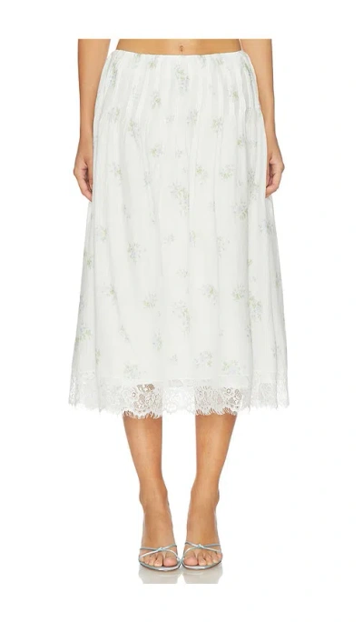 Lpa Everly Midi Skirt In White