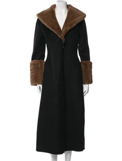 Pre-owned Lpa Faux Fur Coat In Black