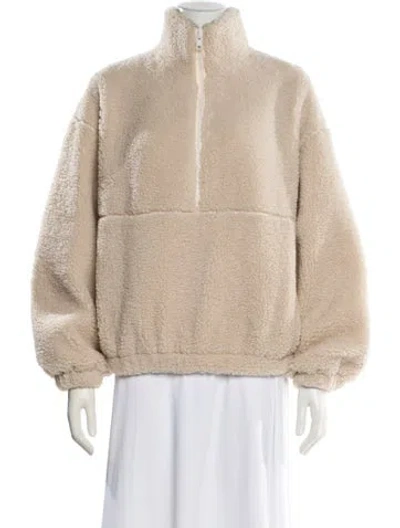 Pre-owned Lpa Faux Fur Faux Fur Jacket In Neutral