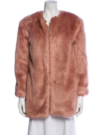 Pre-owned Lpa Faux Fur Jacket In Pink