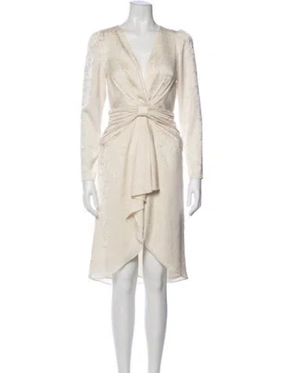 Pre-owned Lpa Floral Print Knee-length Dress W/ Tags In Neutral