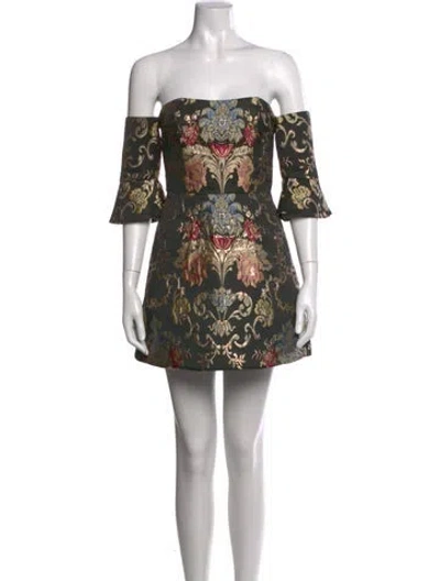 Pre-owned Lpa Floral Print Mini Dress In Multi