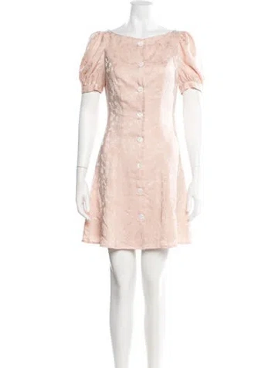 Pre-owned Lpa Floral Print Mini Dress In Pink