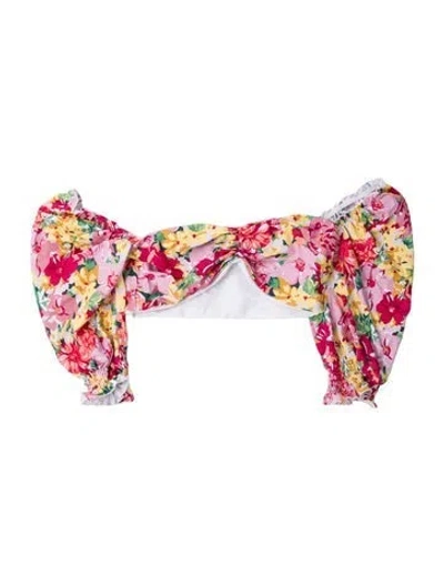 Pre-owned Lpa Floral Print Top In Multi