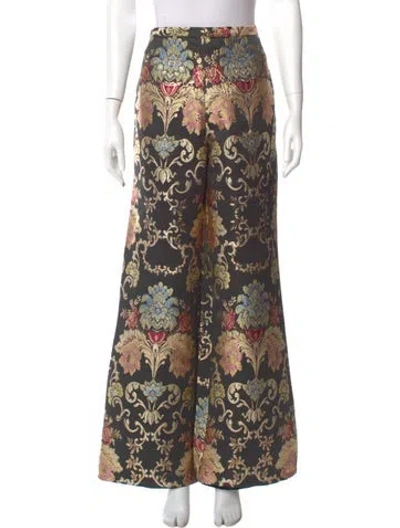 Pre-owned Lpa Floral Print Wide Leg Pants In Multi