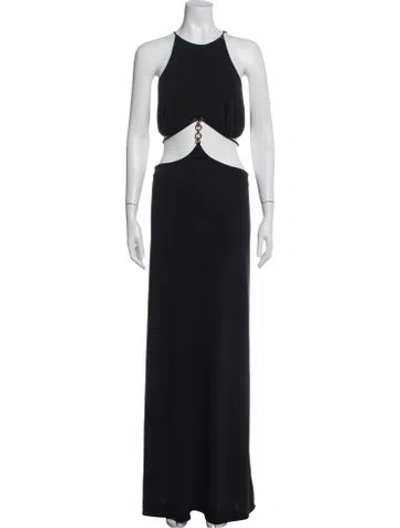 Pre-owned Lpa Halterneck Long Dress In Black