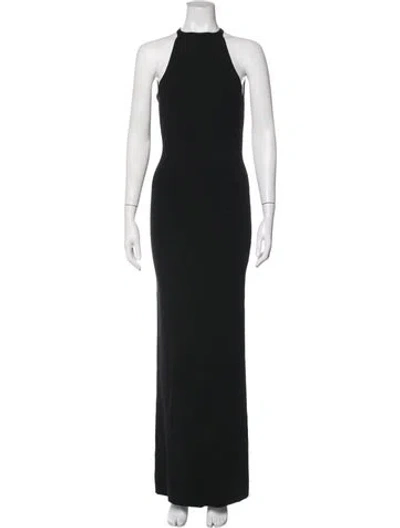 Pre-owned Lpa Halterneck Long Dress In Black