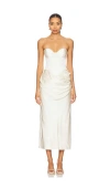 Lpa Ilaria Corset Midi Dress In White