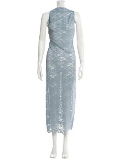Pre-owned Lpa Lace Long Dress W/ Tags In Blue