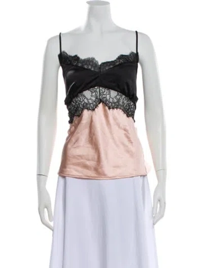 Pre-owned Lpa Lace Pattern V-neck Top W/ Tags In White