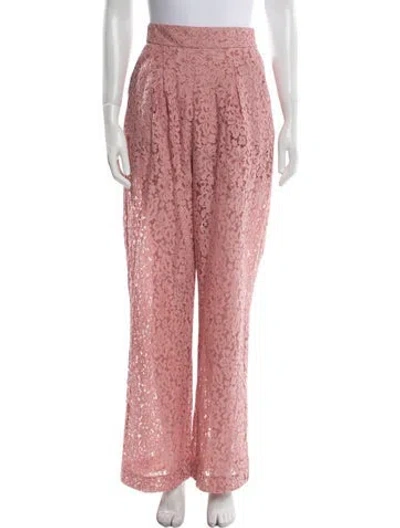 Pre-owned Lpa Lace Pattern Wide Leg Pants In Pink