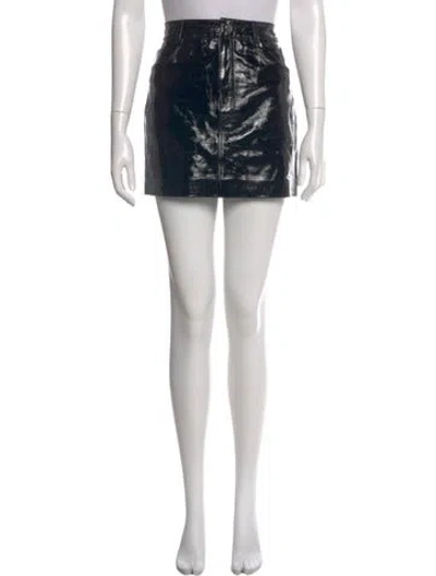 Pre-owned Lpa Leather Mini Skirt In Black