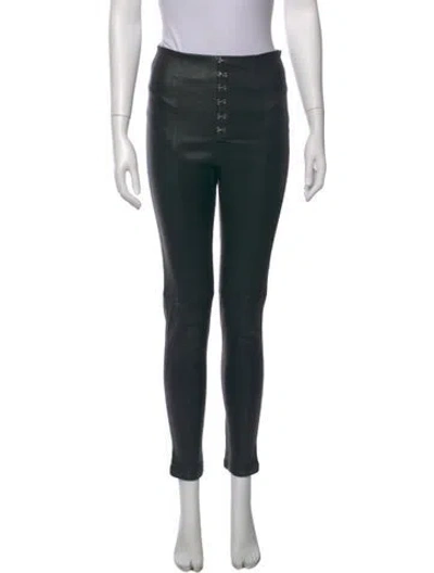 Pre-owned Lpa Leather Skinny Leg Pants In Black