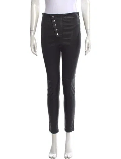 Pre-owned Lpa Leather Skinny Leg Pants In Black