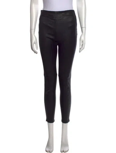 Pre-owned Lpa Leather Skinny Leg Pants In Black