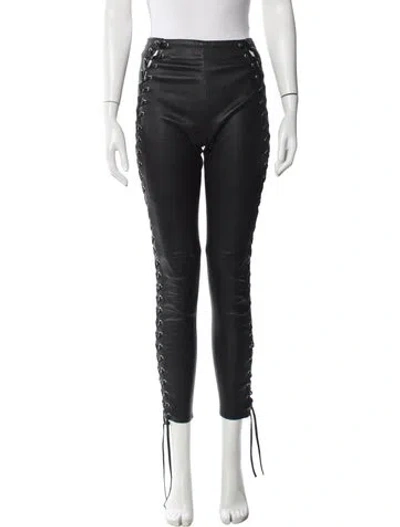 Pre-owned Lpa Leather Skinny Leg Pants W/ Tags In Black