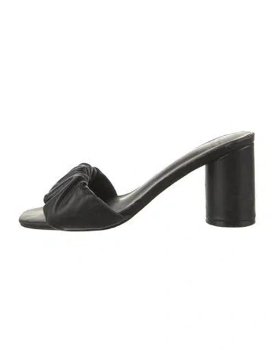 Pre-owned Lpa Leather Slides In Black