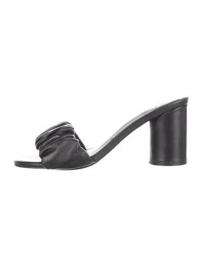 Pre-owned Lpa Leather Slides In Black