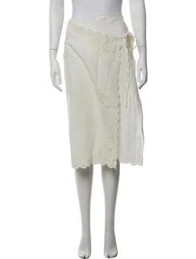 Pre-owned Lpa Linen Long Skirt W/ Tags In White