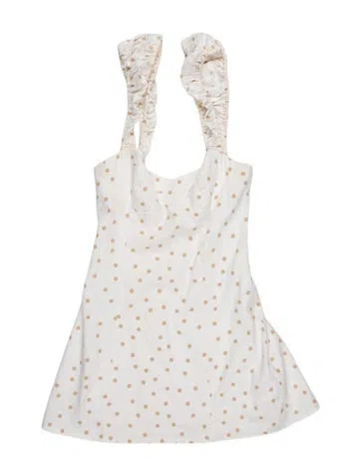 Pre-owned Lpa Linen Mini Dress In White