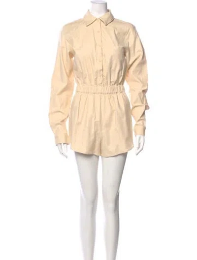 Pre-owned Lpa Linen Romper In Neutral