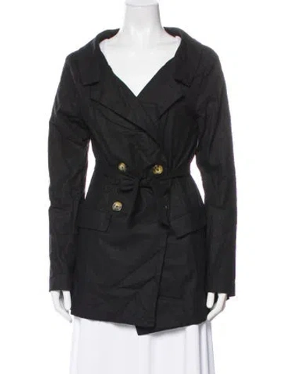 Pre-owned Lpa Linen Utility Jacket In Black