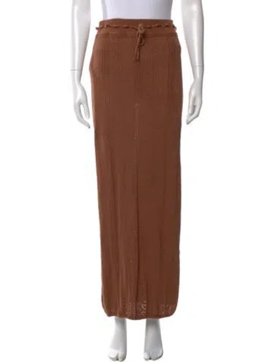 Pre-owned Lpa Long Skirt In Brown