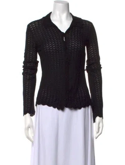 Pre-owned Lpa Long Sleeve Button-up Top In Black
