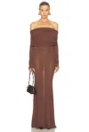 Lpa Marren Maxi Knit Dress In Brown