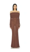 Lpa Marren Maxi Knit Dress In Brown