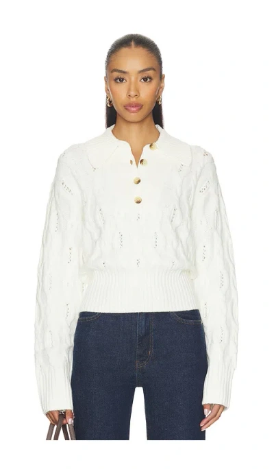 Lpa Mia Cable Sweater In White