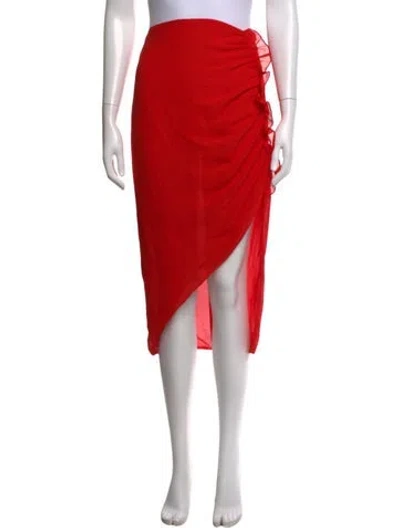 Pre-owned Lpa Midi Length Skirt In Red