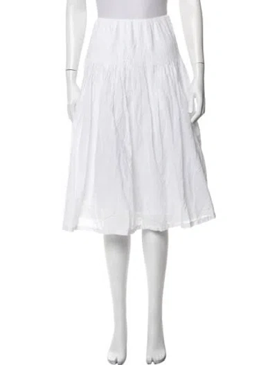 Pre-owned Lpa Midi Length Skirt In White