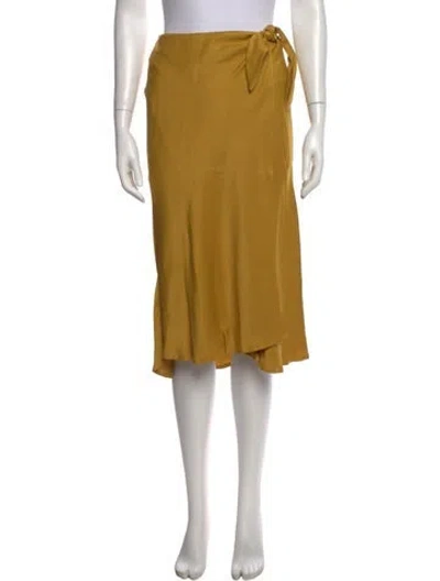 Pre-owned Lpa Midi Length Skirt In Yellow