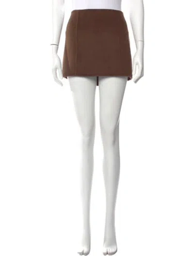 Pre-owned Lpa Mini Skirt In Brown