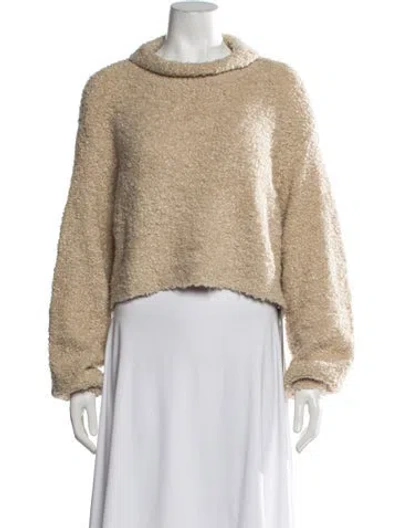 Pre-owned Lpa Mock Neck Sweater In Neutrals