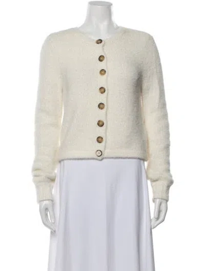 Pre-owned Lpa Nylon Crew Neck Sweater In White